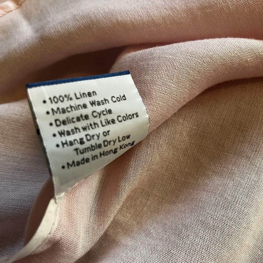 Fridaze Pink Linen Pleated Top Women's S Relaxed Fit Soft Girl Feminine - Picture 9 of 9